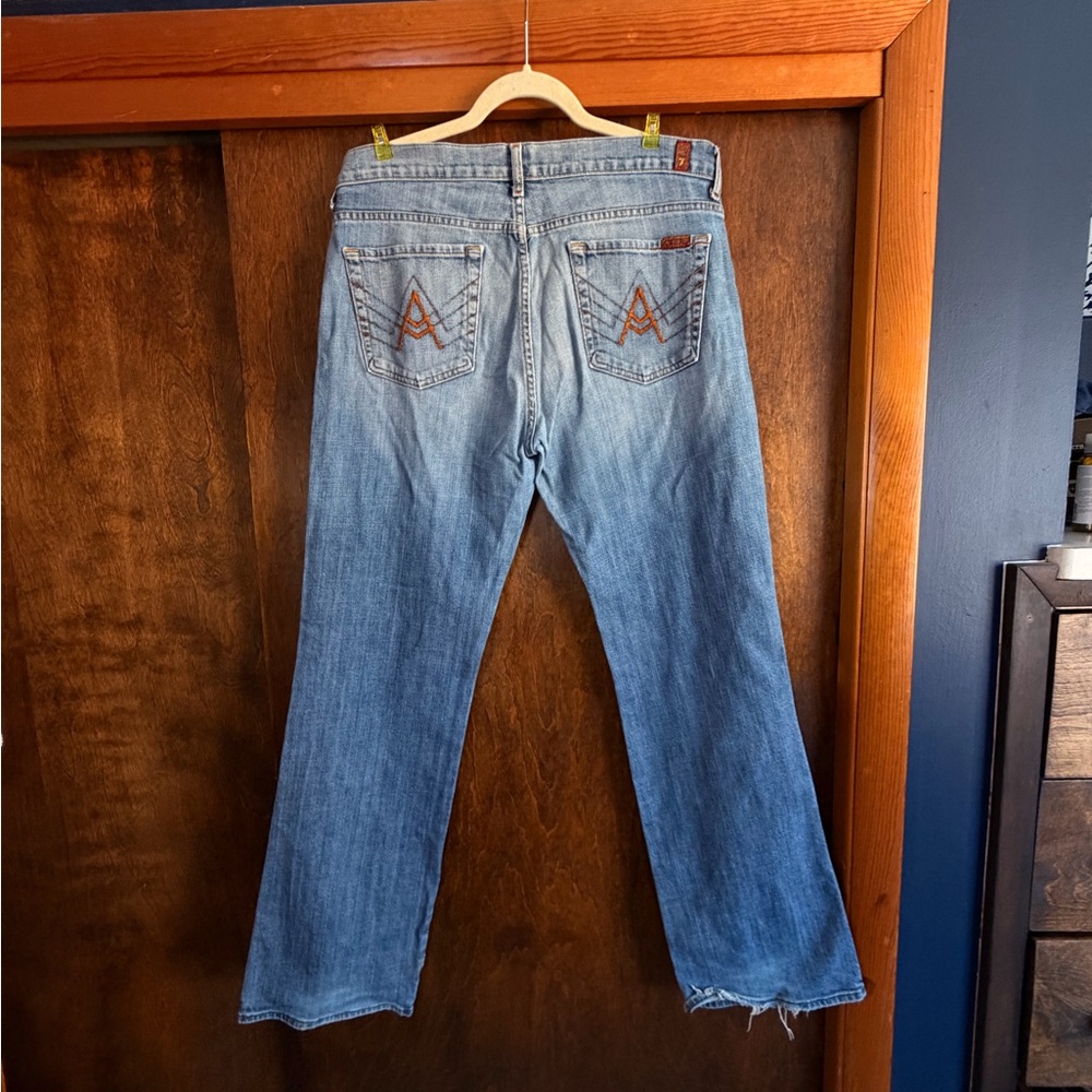 7 For All Mankind Light Blue Boot Cut Jeans